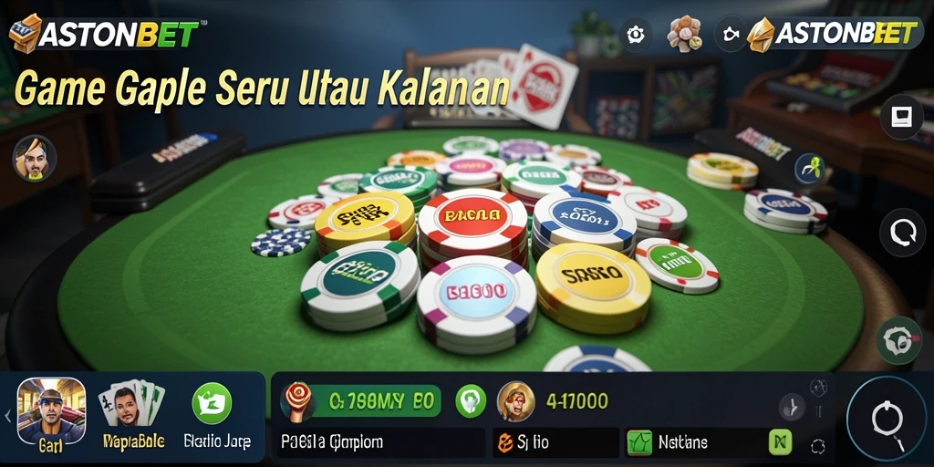 Tampilan gameplay seru dalam permainan Gaple ASTONBET.
