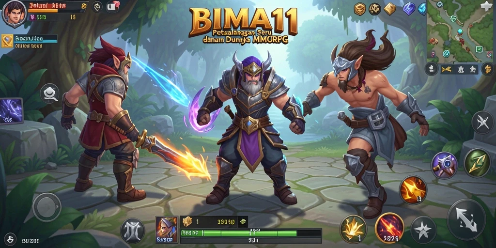 Screenshot gameplay BIMA11 yang menunjukkan aksi seru di dunia MMORPG.