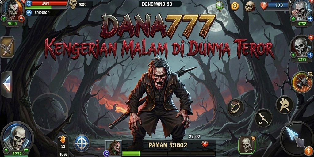 Menampilkan gameplay menyeramkan dari DANA777 dengan suasana kelam.