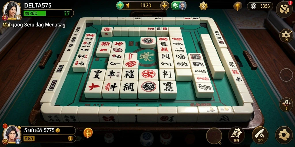 Tampilan gameplay seru dan menantang dari DELTA575 saat bermain Mahjong.
