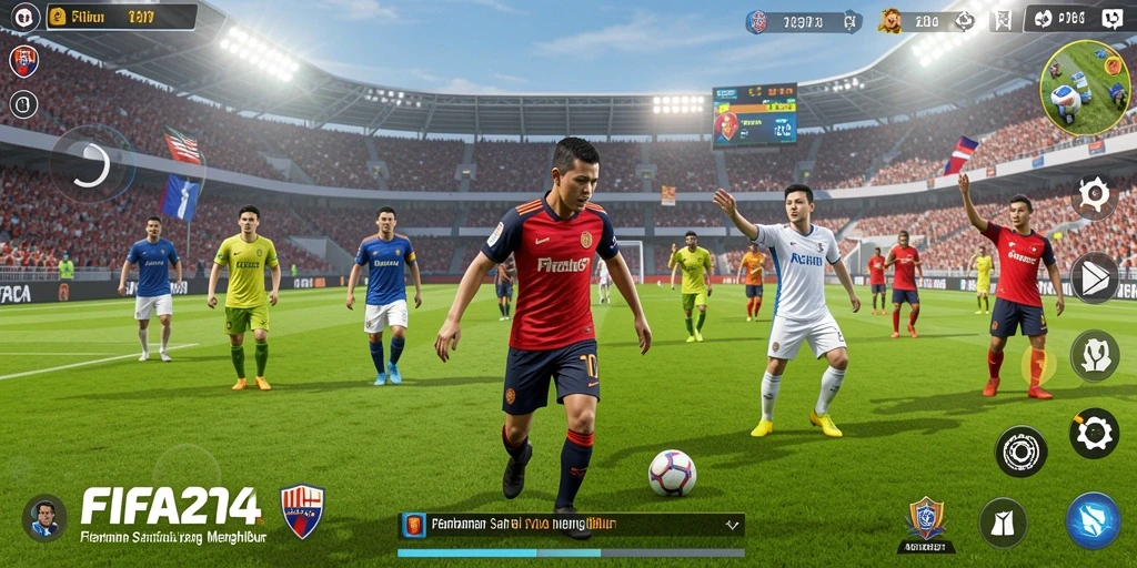 Tangkapan layar FIFA234 menunjukkan keseruan gameplay yang sederhana dan menghibur.