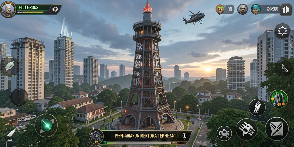Tampilan gameplay FILTER303 yang seru dan menampilkan strategi Tower Defense.