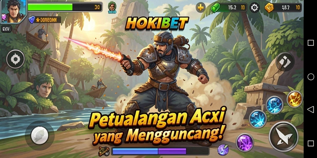 Screenshot utama HOKIBET menampilkan aksi mendebarkan dalam pertempuran.
