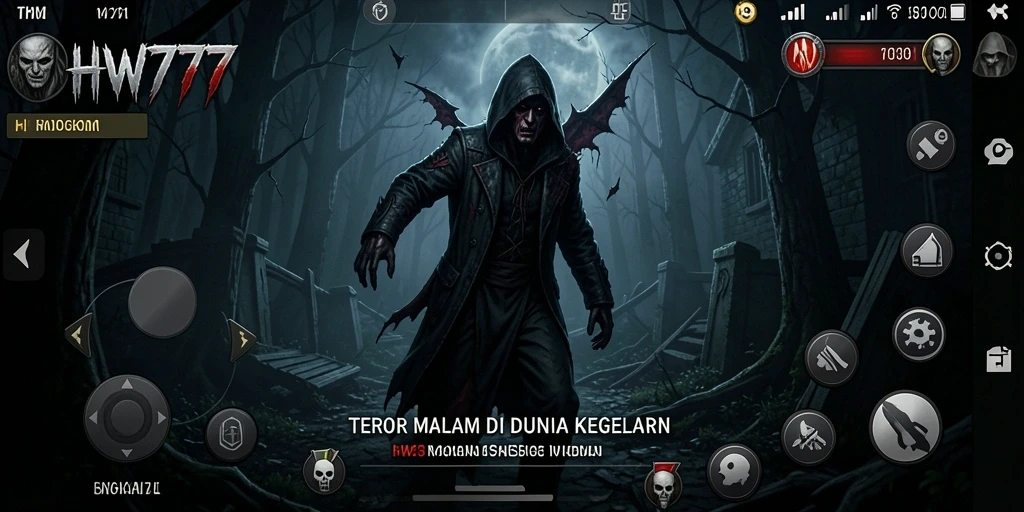 Gameplay HW777 menampilkan ketegangan dan kegelapan yang mendalam.