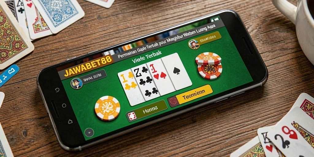 Screenshot utama JAWABET88 menampilkan gameplay yang seru dan menarik dalam permainan Gaple.