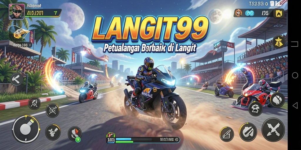 Tampilan balapan yang mendebarkan di LANGIT99.