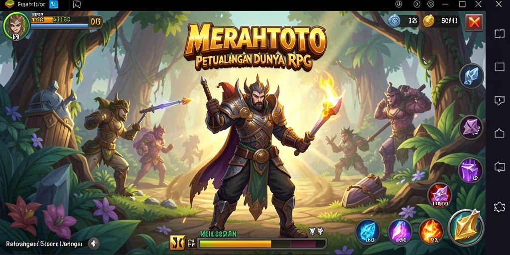 Gameplay RPG menarik dengan eksplorasi dan pertempuran seru.