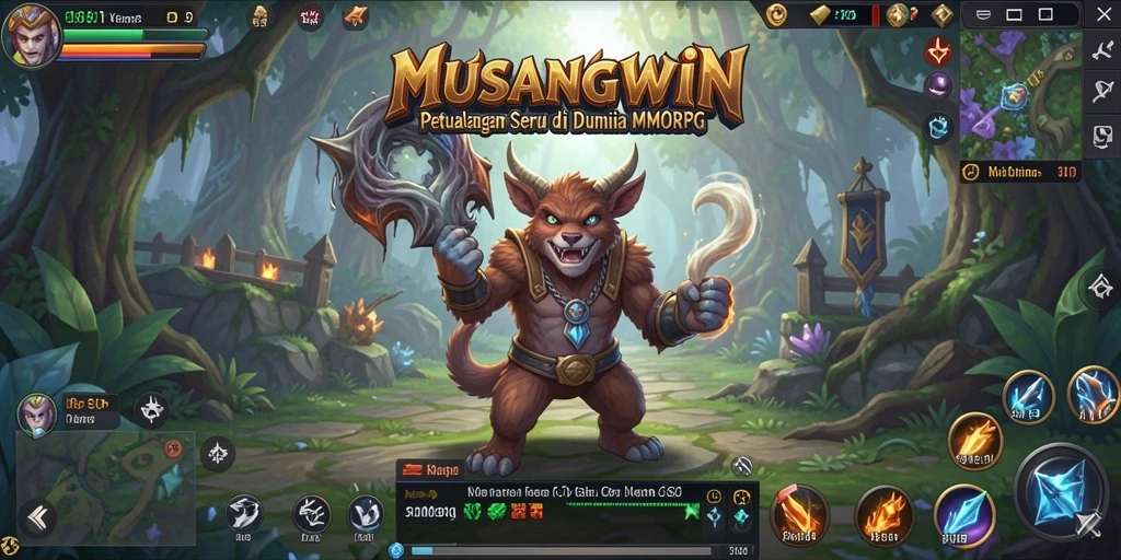 Tampilan gameplay seru di dunia MMORPG MUSANGWIN.